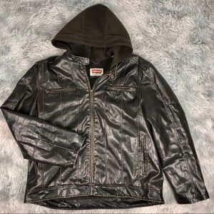 Levi’s Strauss Faux Brown Leather Sherpa Jacket